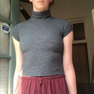 Brandy grey turtle neck t shirt